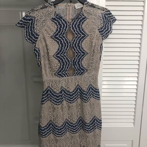 Lace Cream & Blue dress